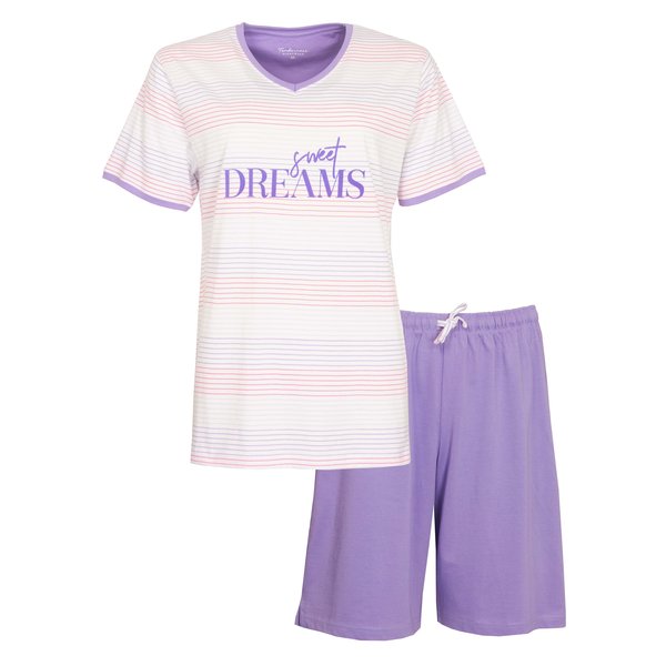 Tenderness Tenderness - Dames Shortama - Pyjama Set - Paars