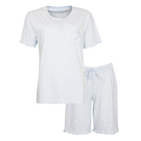 Tenderness Tenderness - Dames Shortama - Pyjama Set - Licht Blauw