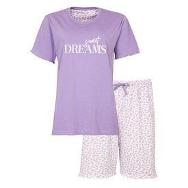 Tenderness Tenderness - Dames Shortama - Pyjama Set - Paars