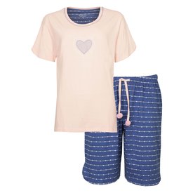 Tenderness Tenderness - Dames Shortama - Pyjama Set - Roze/Blauw