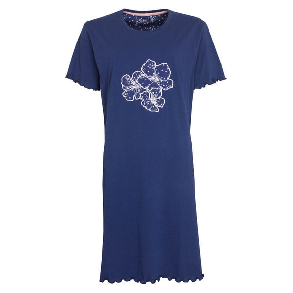 Tenderness Tenderness Dames Nachthemd - 100% Katoen - Blauw