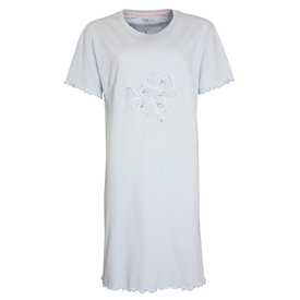 Tenderness Tenderness Dames Nachthemd - Korte Mouwen - Licht Blauw