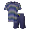 MEQ Heren Shortama - Pyjama Set - 100% Katoen - Blauw