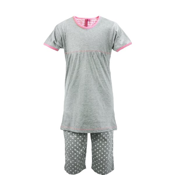  AnnaRebella Meisjes Pyjama - 100% Katoen - Grijs