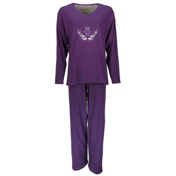 Tenderness Tenderness Dames Pyjama - Katoen - Paars