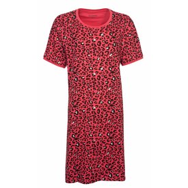 Irresistible Irresistible Dames Nachthemd - Katoen - Ronde Hals - Rood