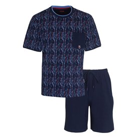 MEQ MEQ Heren Shortama - Pyjama Set - 100% Katoen - Blauw