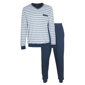 Paul Hopkins Paul Hopkins Heren Pyjama - V Hals - Katoen - Blauw