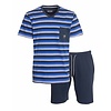 MEQ Heren Shortama - Pyjama Set - 100% Katoen - Blauw