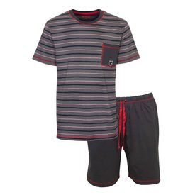 Merkloos MEQ Heren Shortama - Pyjama Set - 100% Katoen - Blauw