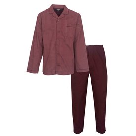 Paul Hopkins Paul Hopkins Heren Pyjama - Doorknoop - Katoen - Rood