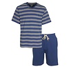 MEQ Heren Shortama - Pyjama Set - 100% Katoen - Blauw