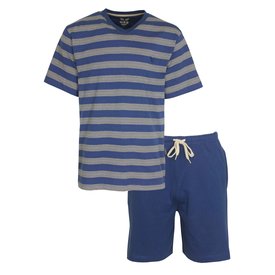 MEQ MEQ Heren Shortama - Pyjama Set - 100% Katoen - Blauw