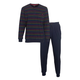 Paul Hopkins Paul Hopkins Heren Pyjama - 100% Gekamde Katoen - Donker Blauw