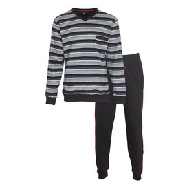 Paul Hopkins Paul Hopkins Heren Pyjama - Katoen - V Hals - Grijs