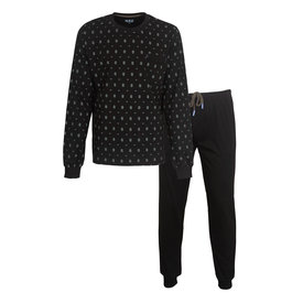 MEQ MEQ Heren Pyjama - Nachtkleding - 100% Katoen - Zwart