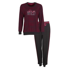 Irresistible Irresistible Dames Pyjama - Lange Mouwen - Bordeaux Rood