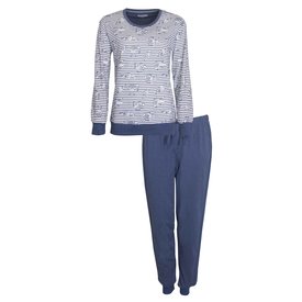 Irresistible Irresistible Dames Pyjama - Katoen - Strepen Dessin - Blauw
