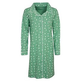Tenderness Tenderness Dames Nachthemd - Doorknoop - Katoen - Groen