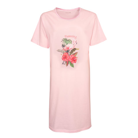 Temptation Dames Nachthemd - Bigshirt - Licht Roze