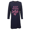Temptation Dames Bigshirt - Nachthemd - Donker Blauw