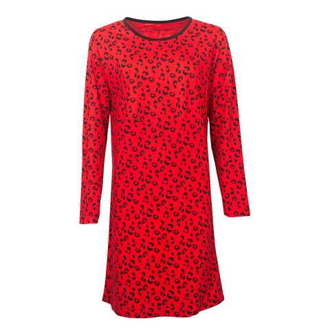 Temptation Dames Nachthemd - Bigshirt - Rood