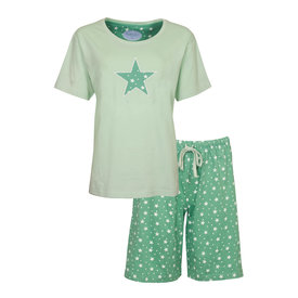 Tenderness Tenderness - Dames Shortama - Pyjama Set - Groen