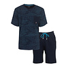 M.E.Q. Heren Shortama - Pyjama Set - 100% Katoen - Blauw