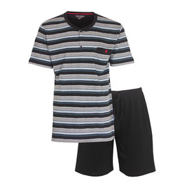 Paul Hopkins Paul Hopkins Heren Shortama - Pyjama Set - Gestreept - Blauw