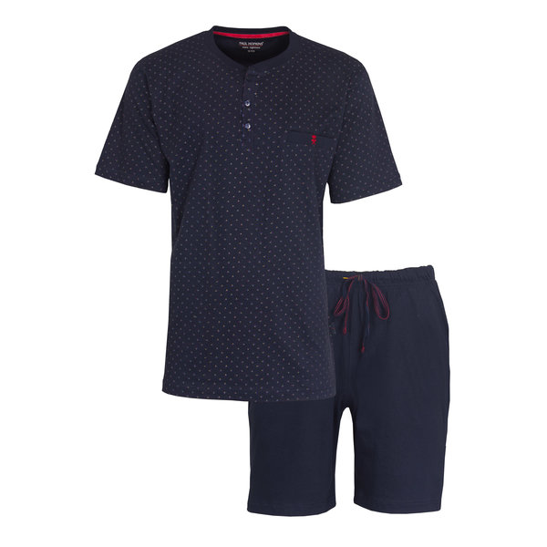 Paul Hopkins Paul Hopkins Heren Shortama - Pyjama Set - 100% Katoen - Donker Blauw