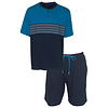 Paul Hopkins Heren Shortama - Pyjama Set - 100% Katoen - Blauw