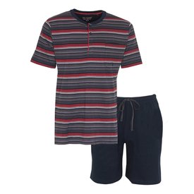 Paul Hopkins Paul Hopkins Heren Shortama - Pyjama Set - Blauw/Rood