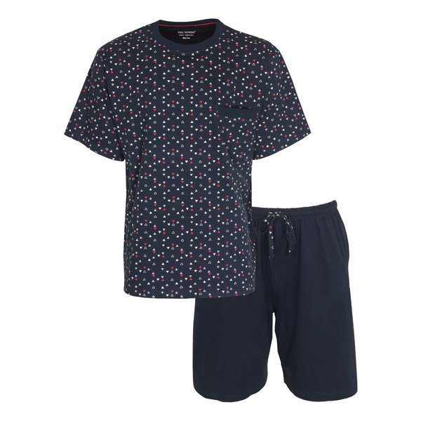 Paul Hopkins Paul Hopkins Heren Shortama - Pyjama Set - Donker Blauw