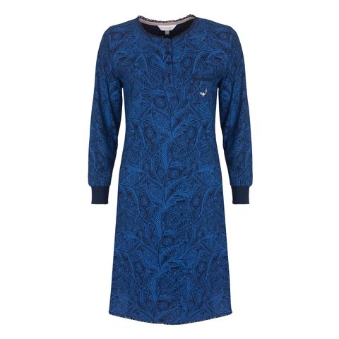 Tenderness Dames Nachthemd - 100% Katoen - Blauw