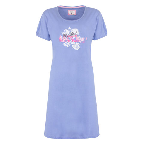 Tenderness Dames Nachthemd - Slaapkleed - Blauw