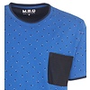 M.E.Q. Heren Shortama - Pyjama Set - 100% Katoen - Blauw