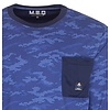 M.E.Q. - Heren Pyjama - 100% Katoen - Blauw