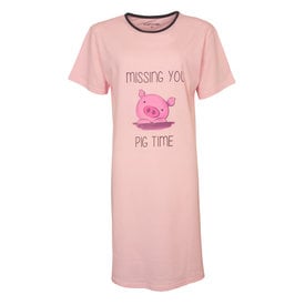 Temptation Temptation Dames Nachthemd - Bigshirt - Katoen - Roze