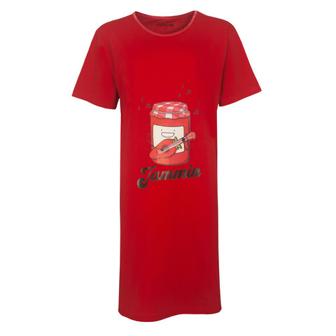 Temptation Dames Nachthemd - Bigshirt - Rood