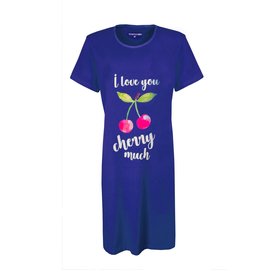 Temptation Temptation Dames Nachthemd - Bigshirt - Blauw