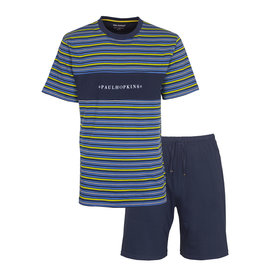 Paul Hopkins Paul Hopkins Heren Shortama - Pyjama Set - 100% Katoen - Blauw