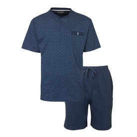 Paul Hopkins Paul Hopkins Heren Shortama - Pyjama Set - Met Knopen - Blauw