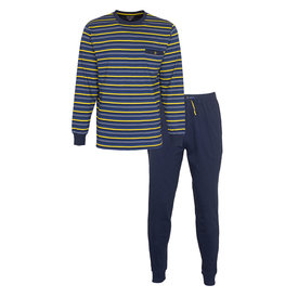Paul Hopkins Paul Hopkins Heren Pyjama - Gestreept - Katoen - Blauw