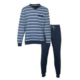 Paul Hopkins Paul Hopkins Heren Pyjama - 100% Katoen - Gestreept - Blauw