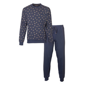Paul Hopkins Paul Hopkins Heren Pyjama - Katoen - Ronde Hals - Blauw