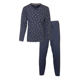 Paul Hopkins Paul Hopkins Heren Pyjama - 100% katoen - V Hals - Blauw