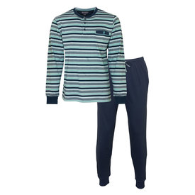 Paul Hopkins Paul Hopkins Heren Pyjama - 100% Katoen - Gestreept - Blauw