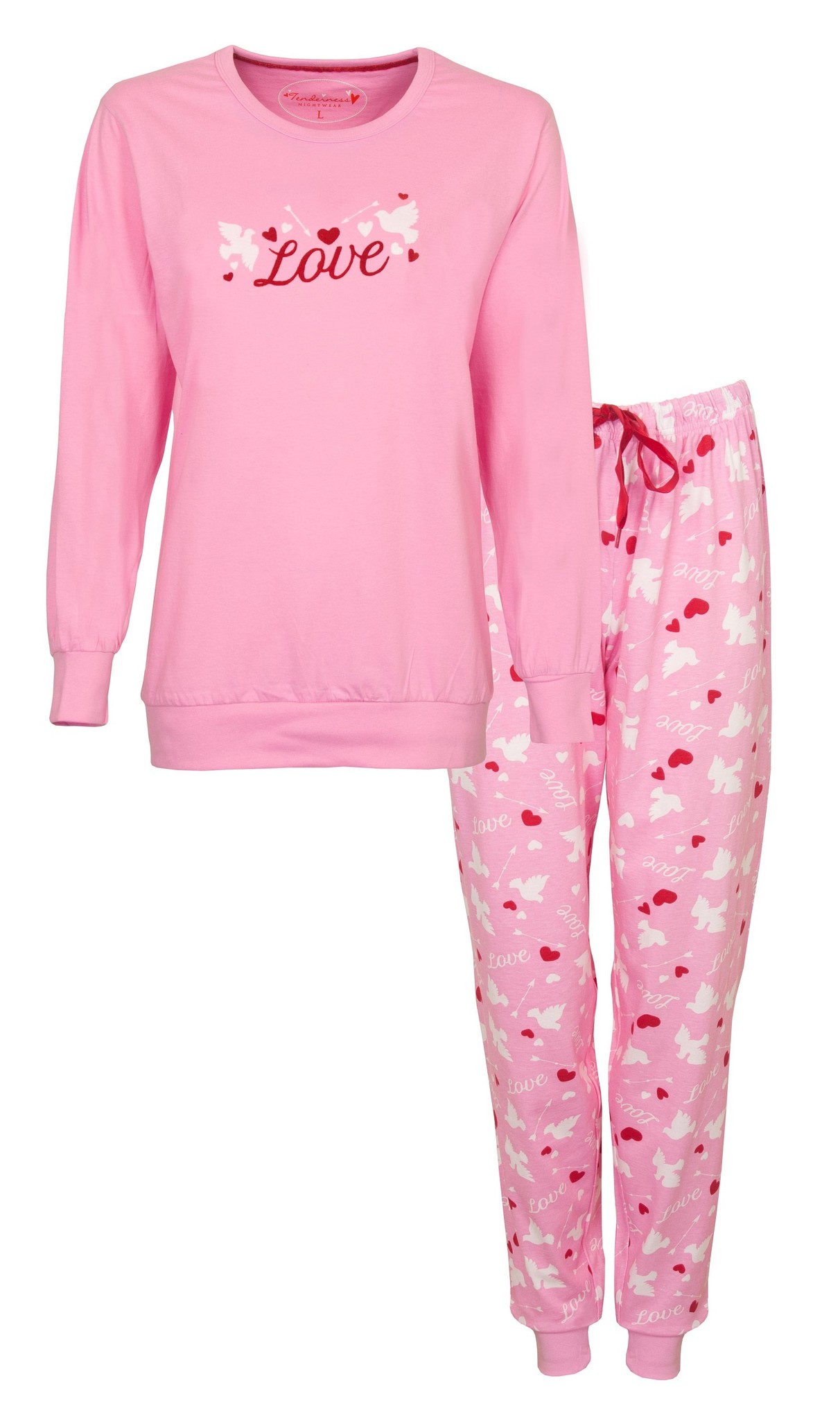 Bowling Besparing De kerk Tenderness Dames Pyjama Roze TEPYD1121A | Pyjamaonline
