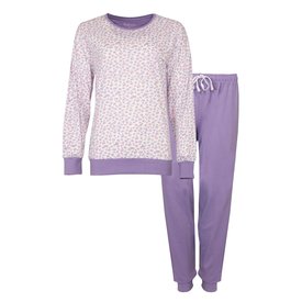 Tenderness Tenderness Dames Pyjama - 100% Gekamde Katoen - Paars