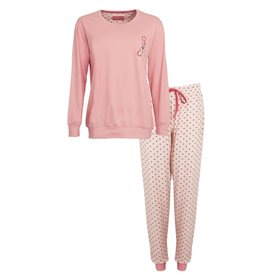 Tenderness Tenderness Dames Pyjama - Katoen - Ronde Hals - Roze